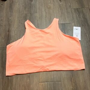 NWT Athleta Workout Cropped Top with Built in Bra, Peach Color, size 3x